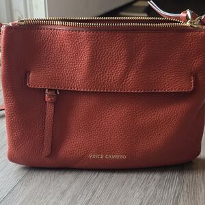 Vince Camuto Gally Crossbody bag Paprika Burnt Red Genuine Leather Gold Hardware